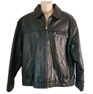 Vintage Roundtree & Yorke Mens Leather Coat, Size M